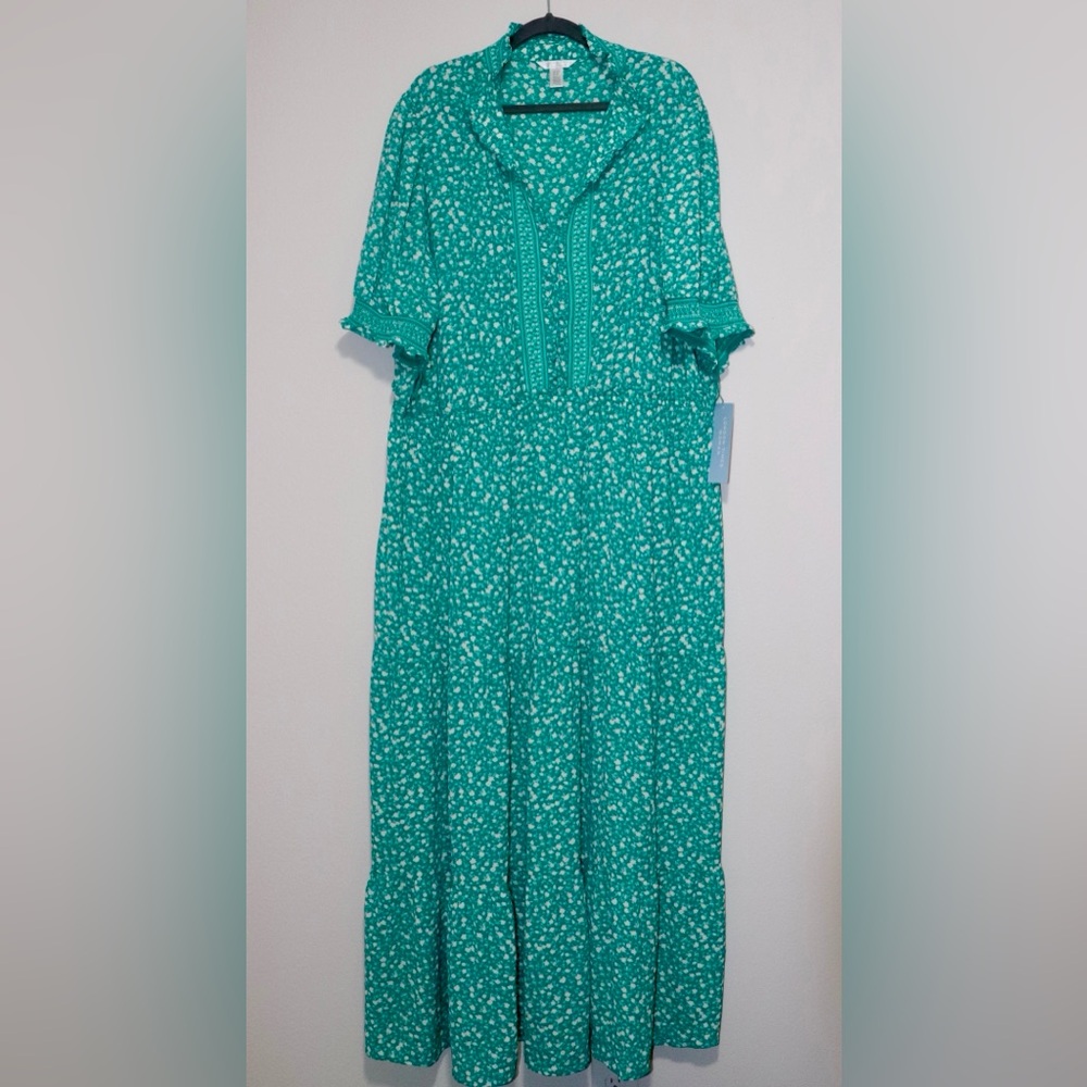 Jade Ivory Peasant Dress - Picture 2 of 8